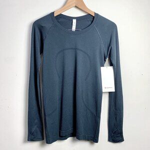 NWT Lululemon Navy Blue Hip Length Swiftly Tech Long Sleeve Shirt 2.0 - Size 6